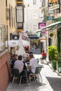 People at pub in alley Gibraltar