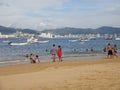 People at the Public Beach in Acapulco