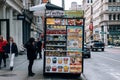 People puchasing in front of food stand on Broadway in SOHO New York City Royalty Free Stock Photo