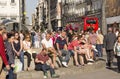 People on the Puerta del Sol in Madrid, Spain