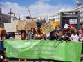 People in Puerta del Sol manifest in favor of the environment and the earth