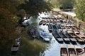 People punting on the River Cherwell in Oxford in the United Kingdom