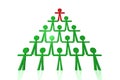 People pyramid - Team support Royalty Free Stock Photo