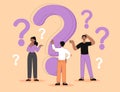 People with question mark Royalty Free Stock Photo