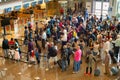 People Queue airport immigration Singapore Royalty Free Stock Photo