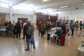 People queue to vote in a Polling station during the referendum day in Mallorca