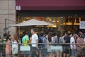 People queued up for dinner in SHENZHEN Royalty Free Stock Photo