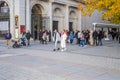 People queuing outside the Royal Theatre, Opera Madrid Spain
