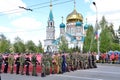 People rally in honor of those killed in the war 1941-1945 Immortal regiment dedicated to Victory Day