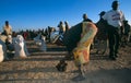 People receiving food supplies fromthe WFP