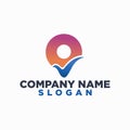 people recruitment logo concept, smart people logo concept, digital icon Royalty Free Stock Photo