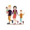 People and relations concept vector flat illustration