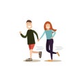 People and relations concept vector flat illustration Royalty Free Stock Photo