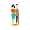 People and relations concept vector flat illustration