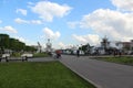 People relax in the Fountain Stone Flower at the VDNKh