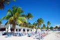 People relax at the sunny South Beach of Key West Royalty Free Stock Photo