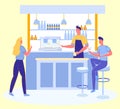 People Relaxing in Alcohol Bar and Drink Cocktail. Royalty Free Stock Photo