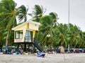 People Relaxing on Bangsaen Beach Thailand