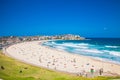 People relaxing on the Bondi beach in Sydney, Australia.