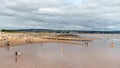 People relaxing on the Dawlish Warren Beach, Devon, United Kingdom, August 20, 2018