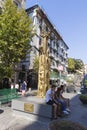 People relaxing and Ferdinando Fuga square