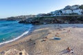 People relaxing and having sunbath on beach