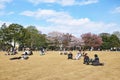 People relaxing at Imperial Palace East Gardens
