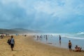 People relaxing and sun bathing in beautiful and pristine Cape Vidal beach in St Lucia under Isimangaliso wetland park South