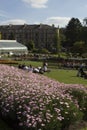 People relaxing on a sunny day in Kelvingrove park, Glasgow