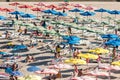 People Relaxing Under Beach Umbrellas Royalty Free Stock Photo