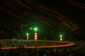 People release Khom Loi, the sky lanterns during Yi Peng or Loi Krathong festival Royalty Free Stock Photo