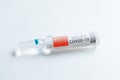 People Republic of China developments of a coronavirus covid-19 vaccine in a glass ampoule