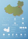 People Republic of China map and travel Infographic template design. Royalty Free Stock Photo