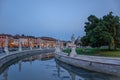 The central square of Prato della Valle in Padova, Italy, after sunset Royalty Free Stock Photo