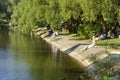 People rest in park Izmaylovo