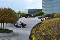 People rest in Vilnius public park