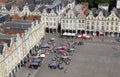 People at restaurants on the town square in Arras, France