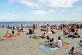 People resting on the beach