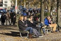 People resting in a park in Zurich