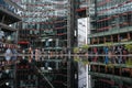 People are resting by the pool inside Sony Center