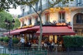 People resting in a street cafe in Paris, France Royalty Free Stock Photo