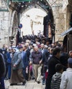 People return from Friday prayer. Jerusalem, Israel.