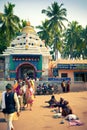 People return from Shree Gundicha Temple in Puri Royalty Free Stock Photo