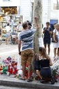 People reunited on Barcelona`s Rambla after terrorist atack.