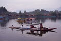 Shikara in Srinagar`s Dal Lake Royalty Free Stock Photo