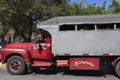 People ride truck buses camion in Holguin