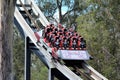 People rides on Dreamworld Tower of Terror II in Gold Coast Queensland Australia