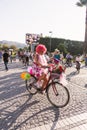 People riding bicycles with baloons and fancy stuff in Izmir and on the day of Fancy Woman bike tour