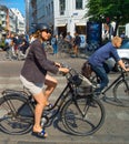 People riding bicycles Copenhagen Denmark Royalty Free Stock Photo