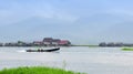 People riding motorboat on the lake in Koh Chang, Thailand Royalty Free Stock Photo